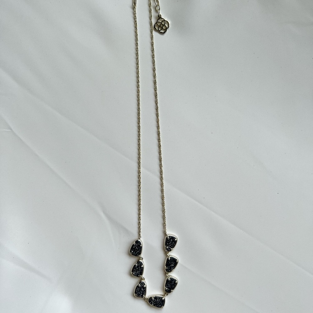 Kendra Scott Susanna Black and Gold Drusy Statement Necklace